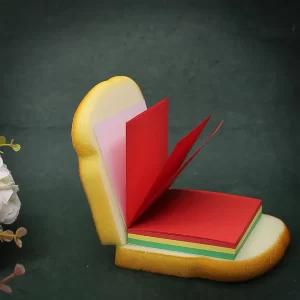 Bread Sandwich-Shaped Mini Diary with Lipstick Pen – Pocket-Size Memo Pad for Notes, Lists & Fun Gifting
