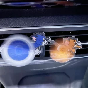 Tom & Jerry Car AC Vent Spinner – Animated Cat-and-Mouse Chase Air Vent Decoration | Universal Fit for All Cars & SUVs