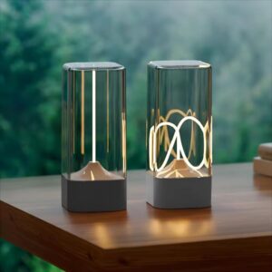 Futuristic Magnetic Filament LED Lamp with USB-C Charging, Touch Control & Stepless Dimming for Elegant Ambient Lighting