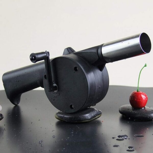 BBQ Hand Crank Air Blower – Portable Fire Starter for Charcoal Grills, Camping, and Outdoor Cooking