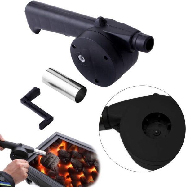 BBQ Hand Crank Air Blower – Portable Fire Starter for Charcoal Grills, Camping, and Outdoor Cooking - Image 2
