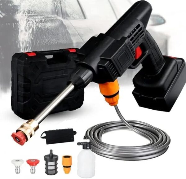 48V Cordless High-Pressure Washer – Rechargeable Portable Power Cleaner with 3-in-1 Adjustable Nozzle & 5M Hose for Car Wash, Garden & Home Cleaning - Image 7