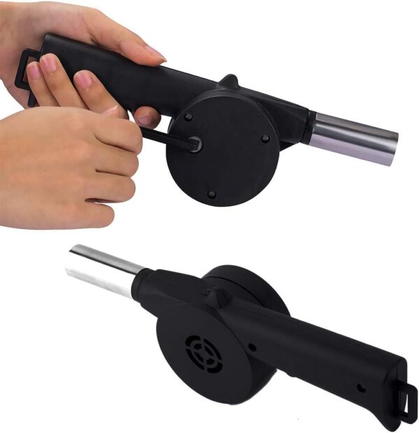 BBQ Hand Crank Air Blower – Portable Fire Starter for Charcoal Grills, Camping, and Outdoor Cooking - Image 7