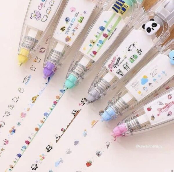Decorative Lace Pattern Correction Tape Pen – Cute Border Stickers for Journals, DIY Diaries & Scrapbooking (Pack of 2) - Image 4
