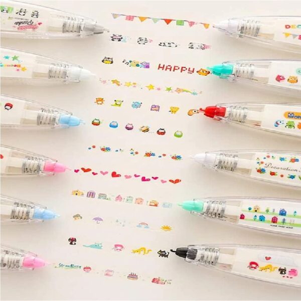 Decorative Lace Pattern Correction Tape Pen – Cute Border Stickers for Journals, DIY Diaries & Scrapbooking (Pack of 2) - Image 5