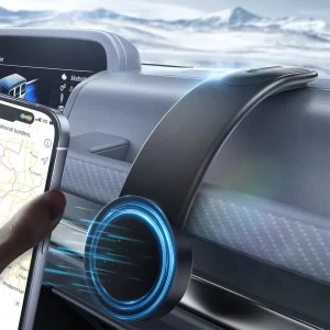 Sleek 15W MagSafe Wireless Car Charger & Magnetic Phone Holder – Ultra-Strong Grip with Flexible Aluminum Bendable Arm and Dashboard Mount