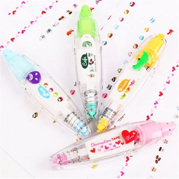 Decorative Lace Pattern Correction Tape Pen – Cute Border Stickers for Journals, DIY Diaries & Scrapbooking (Pack of 2) - Image 3
