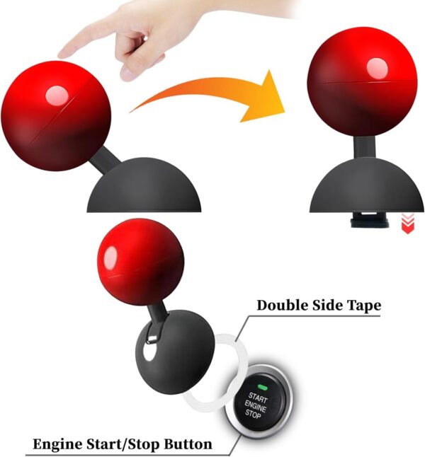 Funny Joystick-Style Car Engine Start/Stop Button Cover – Push Start Ignition Protector for Interior Styling & Fun Decor - Image 5