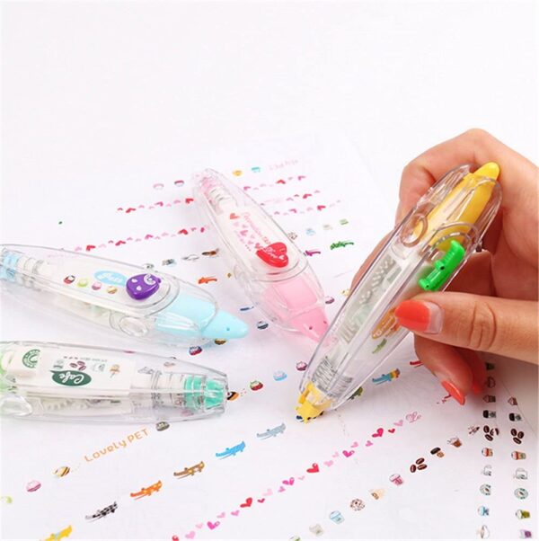 Decorative Lace Pattern Correction Tape Pen – Cute Border Stickers for Journals, DIY Diaries & Scrapbooking (Pack of 2) - Image 2
