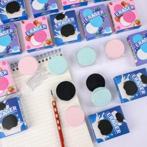 Fun Oreo-Inspired Scented Biscuit Eraser Set (Pack of 2) – Realistic Pastel Cookie Design, Ideal for Kids’ Stationery, Birthday Return Gifts & Desk Collectibles
