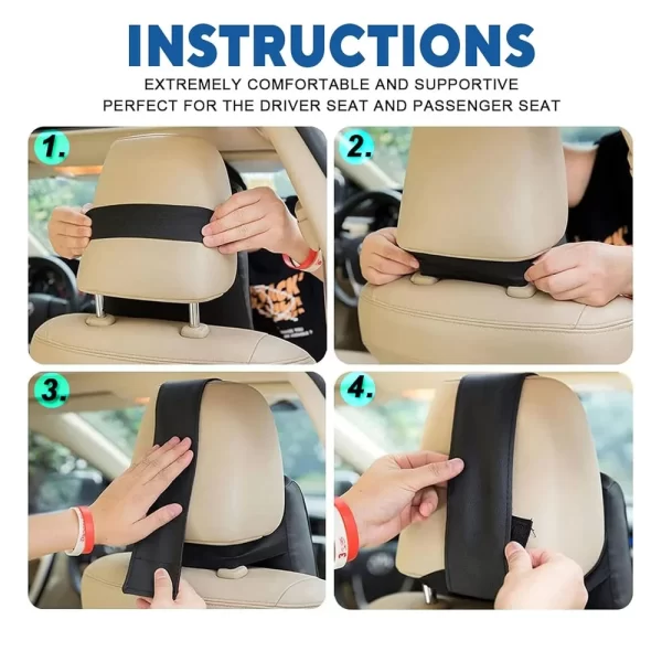 Premium Ultra-Soft Memory Foam Car Neck Pillow with Ergonomic Support & Washable Velvet Cover for Ultimate Comfort on Every Ride - Image 6